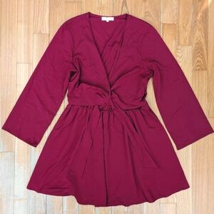 Great Jones Berry Tie Front Dress Size XXL